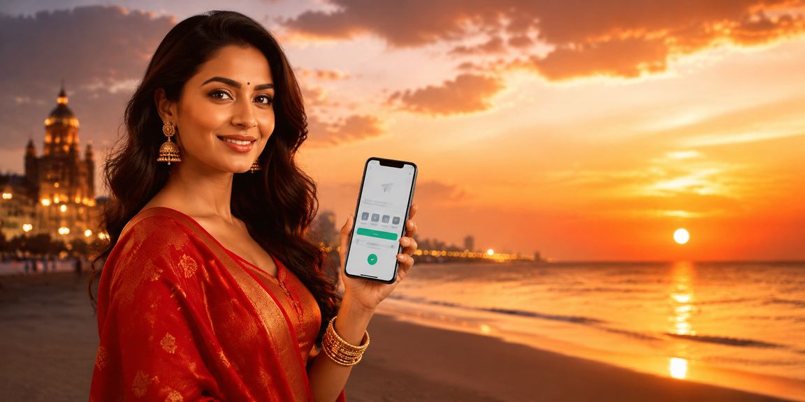 Woman using mobile phone for slots payments in Chennai